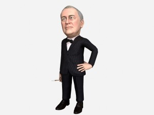 franklin delano roosevelt caricature 3D Модель