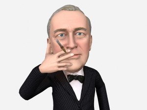 franklin delano roosevelt caricature 3D Модель