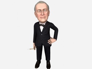 franklin delano roosevelt caricature 3D Модель
