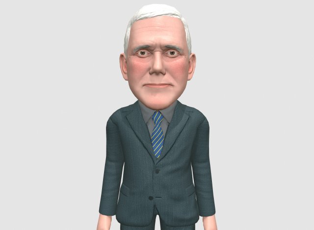 mike pence caricature 3D-Modell .c4d .max .obj .3ds .fbx .stl .blend 