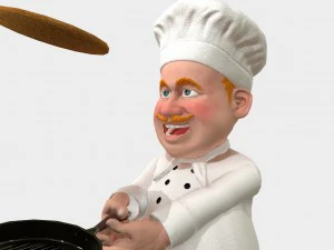 caricature de chef Modèle 3D