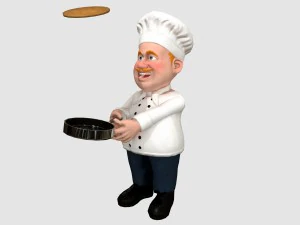 caricature de chef Modèle 3D