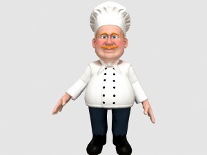 chef caricature 3D Model