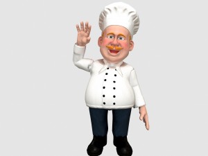 chef caricature 3D Model