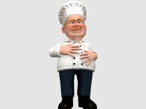 caricature de chef Modèle 3D
