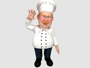 caricature de chef Modèle 3D