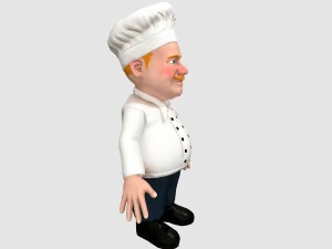caricature de chef Modèle 3D