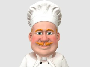 caricature de chef Modèle 3D