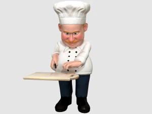 caricature de chef Modèle 3D