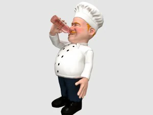 caricature de chef Modèle 3D