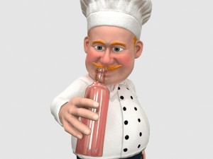 chef caricature 3D Model