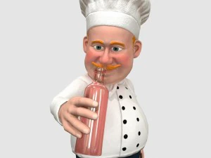 caricature de chef Modèle 3D