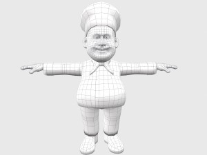 chef caricature 3D Model