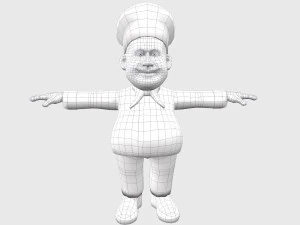 caricature de chef Modèle 3D