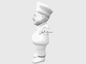 chef caricature 3D Model