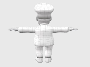 chef caricature 3D Model