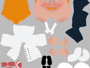 chef caricature 3D Model