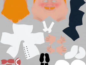 caricature de chef Modèle 3D