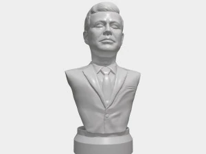 Busto con ritratto stampabile in 3D di JFK Modello di stampa 3D