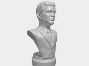 jfk 3d printable portrait bust Model Cetak 3D