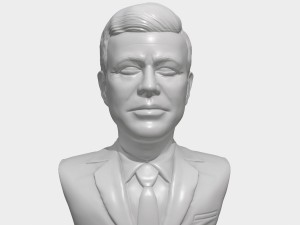 jfk 3d printable portrait bust Model Cetak 3D