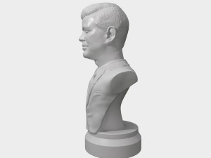 jfk 3d printable portrait bust Model Cetak 3D