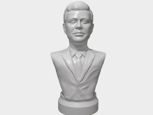 jfk 3d printable portrait bust Model Cetak 3D