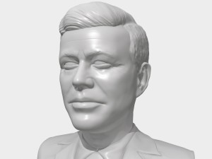 jfk 3d printable portrait bust Model Cetak 3D