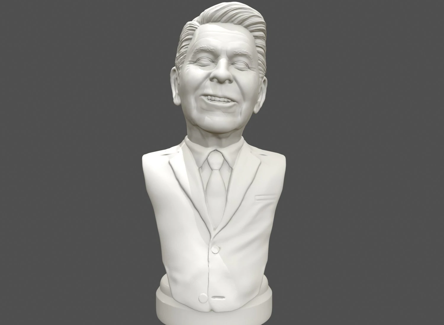 ronald reagan 3d printable portrait 3D Print Model .c4d .max .obj .3ds .fbx .stl .blend 