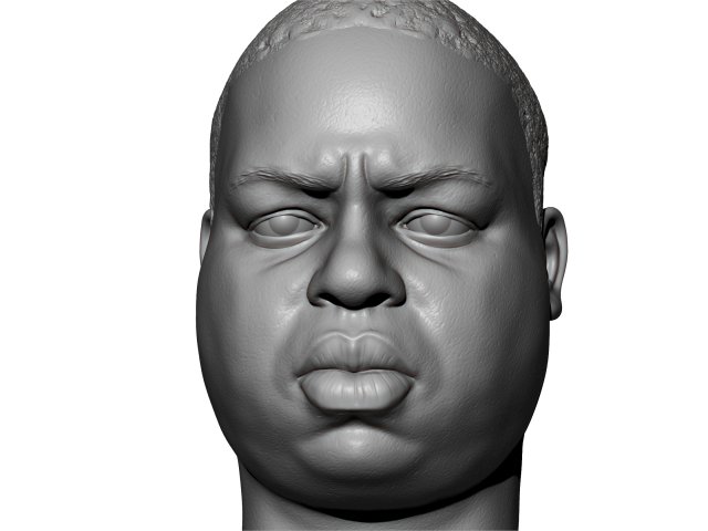 biggie 3d printable portrait Model Cetak 3D .c4d .max .obj .3ds .fbx .stl .blend 
