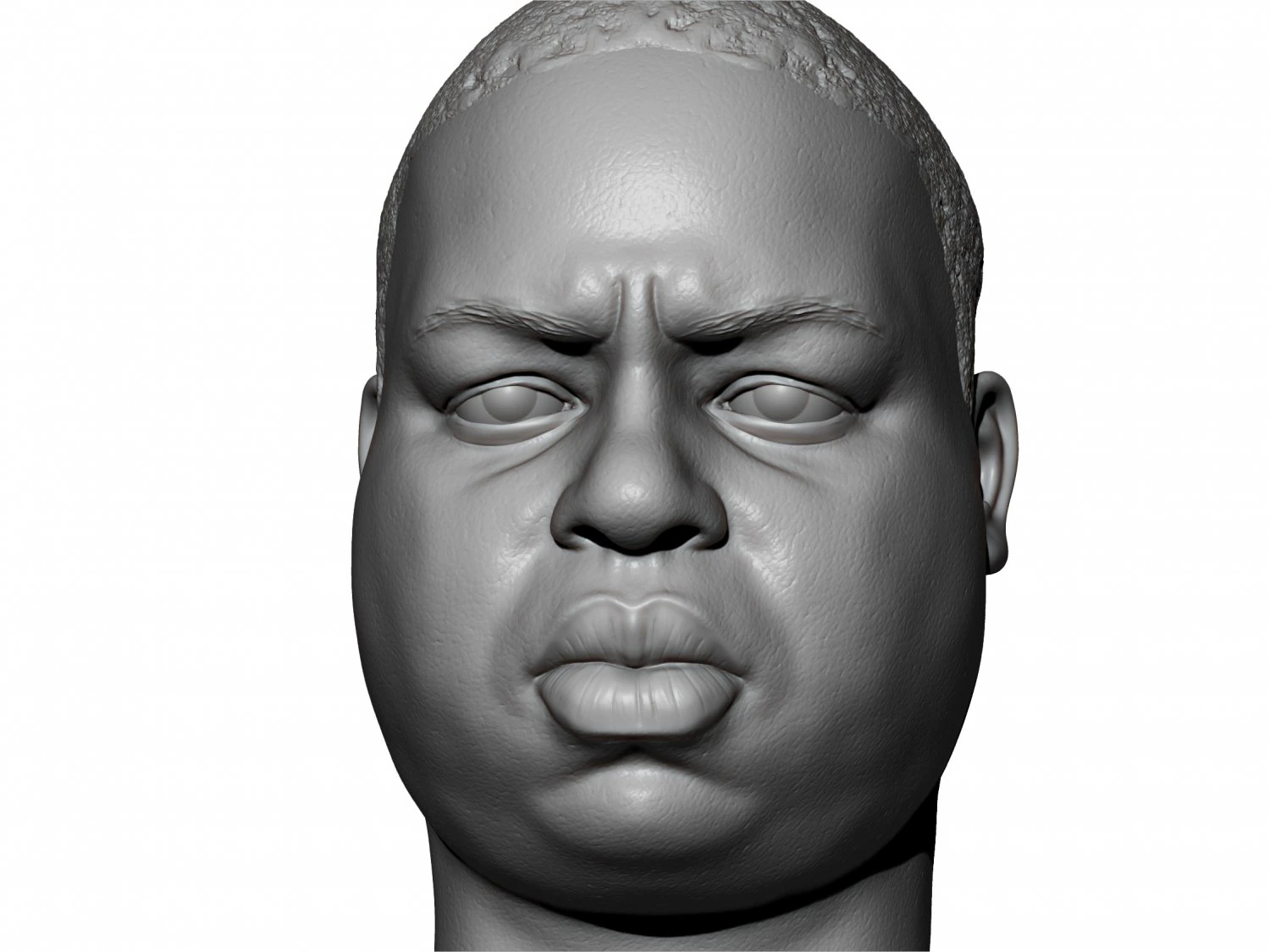biggie 3d printable portrait 3D Print Model .c4d .max .obj .3ds .fbx .stl .blend