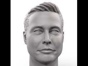 elon musk 3d printable portrait Model Cetak 3D