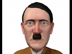 hitler caricature rigged animated low poly 3D Модель