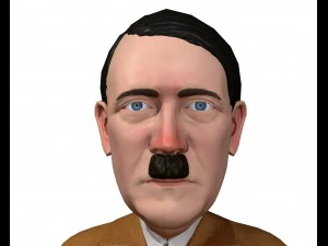 hitler caricature rigged animated low poly 3D Model