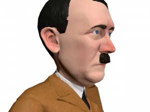 hitler caricature rigged animated low poly 3D Модель