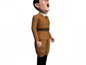hitler caricature rigged animated low poly 3D Model
