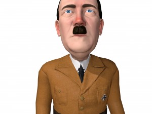 hitler caricature rigged animated low poly 3D Модель