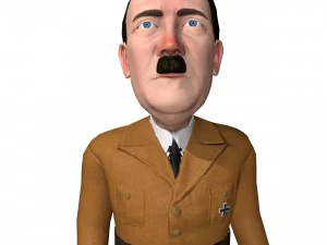 hitler caricature rigged animated low poly 3D Model