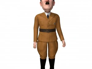 hitler caricature rigged animated low poly 3D Model