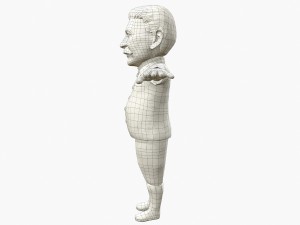 stalin caricature rigged animated low poly game ready 3D Model