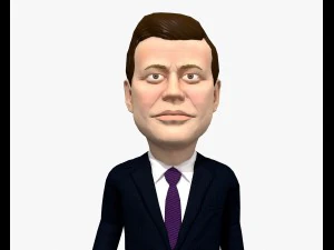 john fitzgerald kennedy jfk game ready rigged animated low poly 3D Model