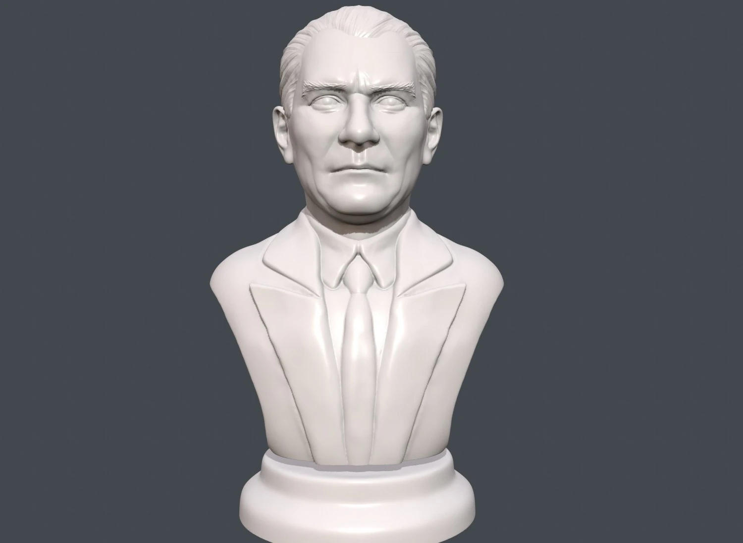 mustafa kemal ataturk 3d printable portrait 3D Print Model .c4d .max .obj .3ds .fbx .stl .blend 