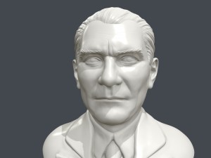 mustafa kemal ataturk 3d printable portrait 3D Print Model