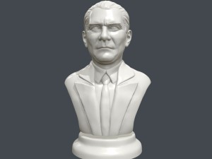 mustafa kemal ataturk 3d printable portrait 3D Print Model