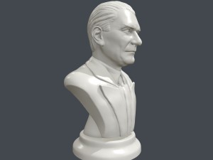 mustafa kemal ataturk 3d printable portrait 3D Print Model