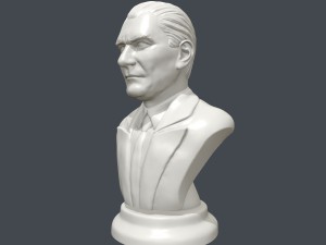 mustafa kemal ataturk 3d printable portrait 3D Print Model