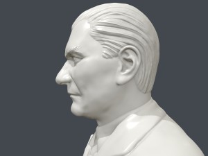 mustafa kemal ataturk 3d printable portrait 3D Print Model