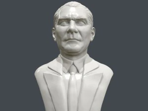 mustafa kemal ataturk 3d printable portrait 3D Print Model