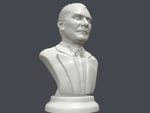 mustafa kemal ataturk 3d printable portrait 3D Print Model