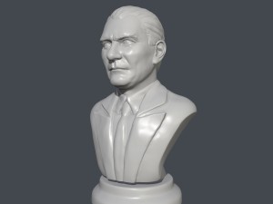 mustafa kemal ataturk 3d printable portrait 3D Print Model